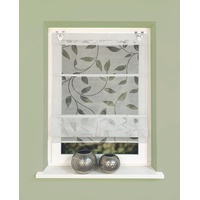 HOME WOHNIDEEN 91515 Magnetrollo RANA Ausbrenner Bambus, Ranken-Motiv, Fensterhaken,