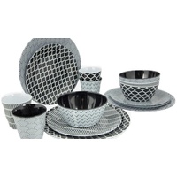 Bo-Camp Melamin Campinggeschirr Set Mix&Match Essgeschirr Teller Becher 16tlg