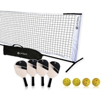 L.A. Sports Pickleball-Set, pulverbeschichtet, mehrfarbig - bunt