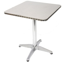 Mendler 10er-Set Alu-Bistrotisch M28, Tisch-Set Gartentisch, rechteckig 60cm