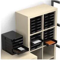 SO-Tech SO-TECH® Büroablage Schubladenbox mit 5 ausziehbaren Ablagen schwarz