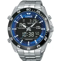 Lorus Herren Analog-Digital Quarz Uhr mit Metall Armband RW629AX5,