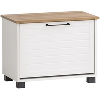 Schildmeyer Schuhbank Jelda 154745 weiß, landhaus-eiche Holz 62,0 cm