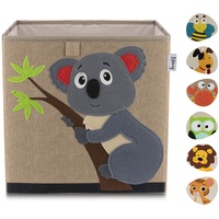Lifeney Aufbewahrungsbox Koala Motiv I Spielzeugbox mit Tiermotiv passend