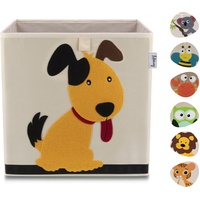 Lifeney Aufbewahrungsbox Hund Motiv I Spielzeugbox mit Tiermotiv passend