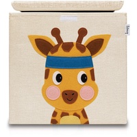 Lifeney Aufbewahrungsbox mit Deckel Giraffe I Spielzeugbox mit Tiermotiv