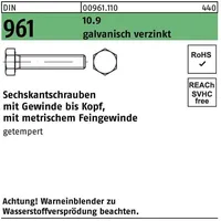 Industrial Quality Supplies DIN 961 Sechskantschraube Feingewinde VG M12x60