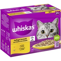 Whiskas Senior Frischebeutel x 85 g - 11+ Geflügelauswahl