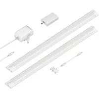 Ledscom.de Smarte LED Unterbau-Leuchte SIRIS weiß matt, WLAN-Controller, flach,