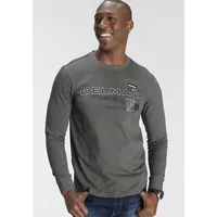 Delmao DELMAO, Langarmshirt in grau, | Gr. L