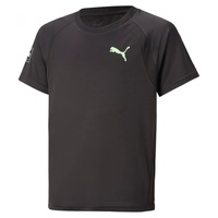 Puma Fit Tee B T Shirt, Puma Black-fizzy Lime,