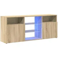 VidaXL TV-Schrank mit LED-Leuchten 120x30 cm Braun Holz