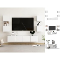 VidaXL 6-tlg. TV-Schrank-Set Weiß Holzwerkstoff