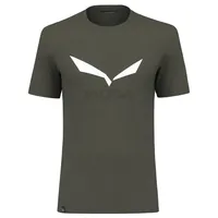Salewa Solidlogo Dri-release Kurzarm-t-shirt - Dark Olive Melange -