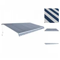 VidaXL Gelenkarmmarkise 600 cm blau/weiß
