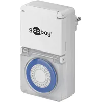 Goobay Analoge Zeitschaltuhr IP44 weiß (1er Faltschachtel)