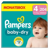 Pampers Pampers® Windeln baby-dryTM Monatsbox Größe Gr.4 (9-14 kg)
