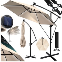 Kesser Ampelschirm LED Solar Ø 350 cm beige inkl.