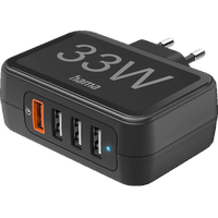 Hama Schnellladegerät 4 Ports Qualcomm 3.0 4x USB-A 33W