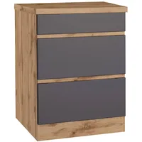 Held Küchenunterschrank Turin ca. 60x86 cm cm Grau/Eiche