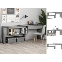 VidaXL Eckschreibtisch Betongrau
