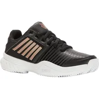 K-Swiss Court Express HB Tennis Shoe, Black/White/Rose Gold, 40