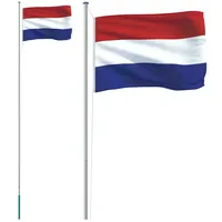 VidaXL Niederländische Flagge mit Mast 6,23 m Aluminium
