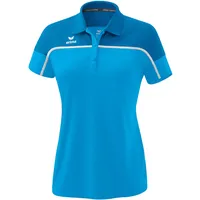 Erima Damen „CHANGE by erima" Poloshirt, curacao/mykonos/weiß, 40