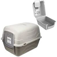 GarPet Katzenklo mit Deckel Schaufel Aktivkohlefilter - Haube kippbar