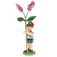 Hubrig Volkskunst Hubrig Blumenkind, Junge mit Flieder, Höhe etwa