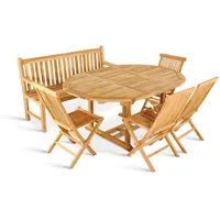 Sam möbel gmbh SAM® Gartenmöbel Set 6tlg mit Bank