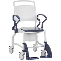Rebotec Bonn Toilettenrollstuhl mit 5-Zoll-Rädern, grau blau 1 St