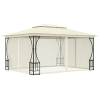 VidaXL Pavillon mit Netz 300x400x265 cm Creme