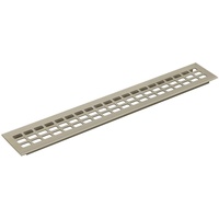 Vasalat Lüftungsgitter Kühlschrank 400x100 mm, einsteckbares Lüftungsblech Alu/Titan Edelstahl