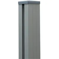 GROJA Zaunpfosten 9 x 9 x 240 cm Silbergrau/Aluminium