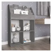 VidaXL Kinder-Bücherregal Betongrau 71x30x114 cm Spanplatte