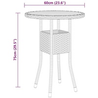 VidaXL 3-tlg. Garten-Essgruppe Poly Rattan Grau