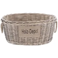 Frank Flechtwaren Aufbewahrungskorb "Holz-Depot". Dekokorb, Aufräumen, füllen, Verschenken