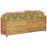 VidaXL Hochbeet 150x40x55 cm Teak Altholz und Stahl