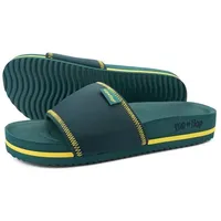 FLIP*FLOP Flip Flop Slides "pool*neoprene" in Blaugrün / Gelb
