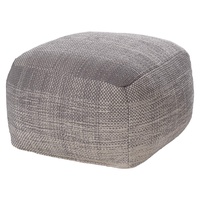 Home4You Sitzpouf, Grau - Webstoff - 50 x 50