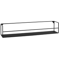Home4You Wandregal, Schwarz | Metall | 83 x 16