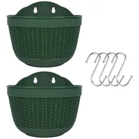 BulzEU Set von 2 Stück Hängepflanzgefäßen Outdoor Hängekorb Kunststoff