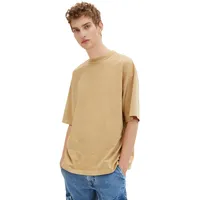 Tom Tailor T-Shirt oversized garmentdye t-shirt braun|schwarz S