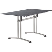 Sieger Gastro Tisch Polytec Säulenklappgestell 140x80 cm,