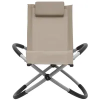 VidaXL Kinder-Sonnenliege Stahl Taupe