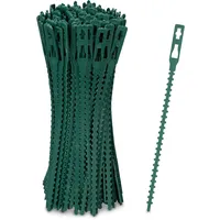 Relaxdays Pflanzenbinder, 200er Set, 14 cm, verstellbare Pflanzenhalter, wiederverwendbar,
