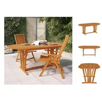 VidaXL Gartentisch 200x100x75 cm Massivholz Eukalyptus