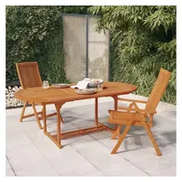 VidaXL Gartentisch 200x100x75 cm Massivholz Eukalyptus