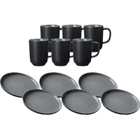 Ritzenhoff & Breker Jasper Kaffeeservice 12-tlg. grau/schwarz